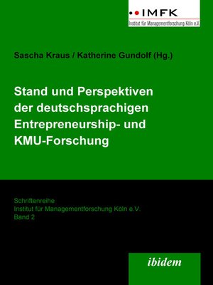 cover image of Stand und Perspektiven der deutschsprachigen Entrepreneurship- und KMU-Forschung